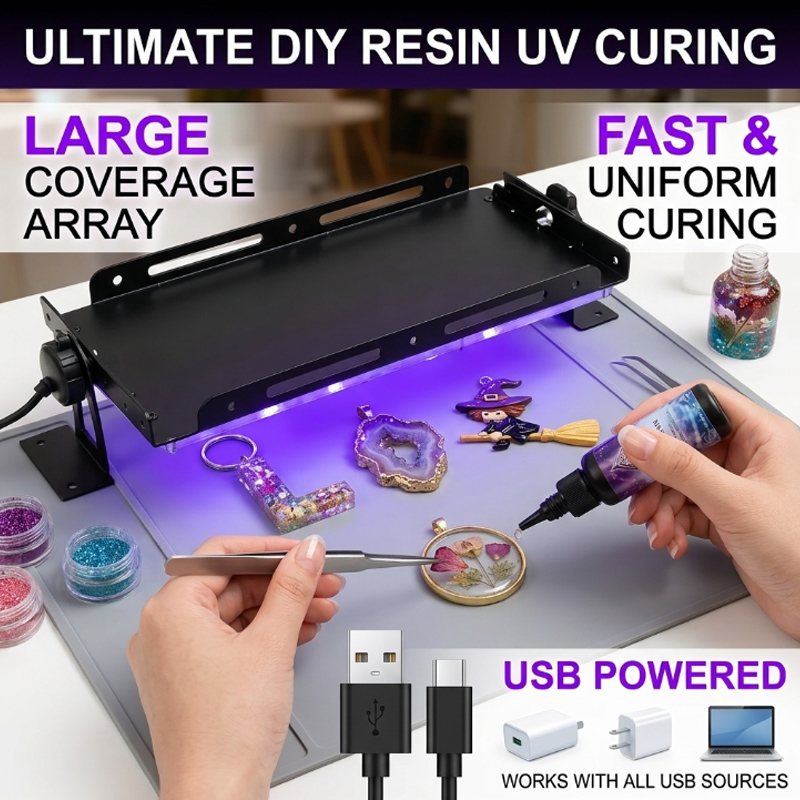 Jewelry Making Dc - ไฟยูวีสำหรับอบเรซิน LED 50/96/144 ดวง พร้อมกล่องพกพาสำหรับงาน DIY