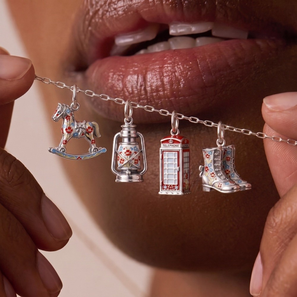 Jewelry Making London - จี้การ์ตูนสแตนเลสสตีล ขนาดเล็ก ธีมอังกฤษ สำหรับทำเครื่องประดับ วัสดุเคลือบอีนาเมล ธีมลอนดอน