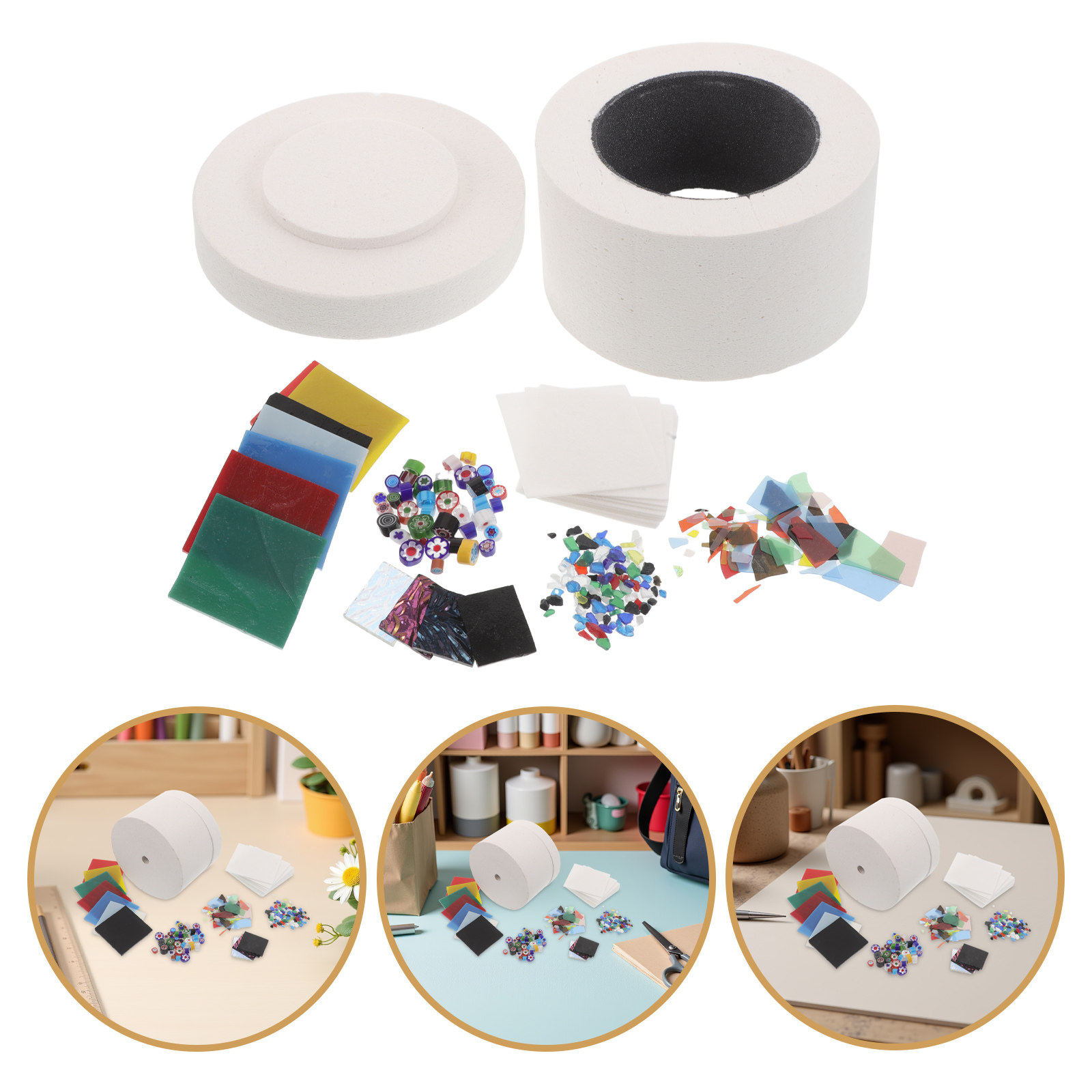 Jewelry Making At Home - ชุดเตาไมโครเวฟสำหรับงานฟิวส์แก้ว 1 ชุด สำหรับทำเครื่องประดับ DIY ที่บ้าน