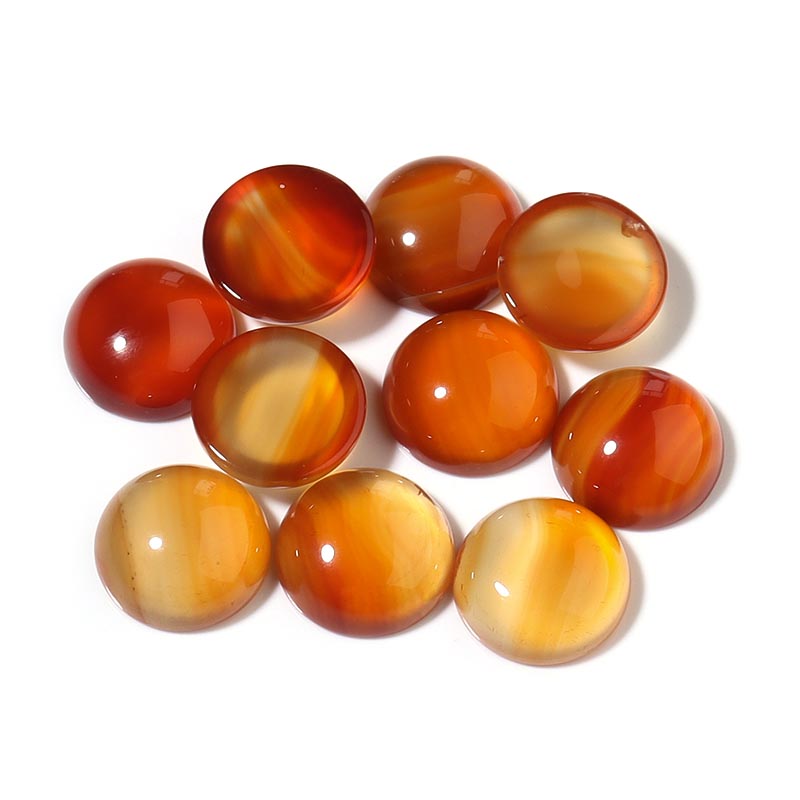 Jewelry Making Dc - DC 10ชิ้น/ล็อตสีแดง4/6/8/10/12/14/16/18/20/25มม.หินธรรมชาติ Cabochon สำหรับ DIY สร้อยข้อมือสร้อยคอแหวนต่างหูทำเครื่องประดับ