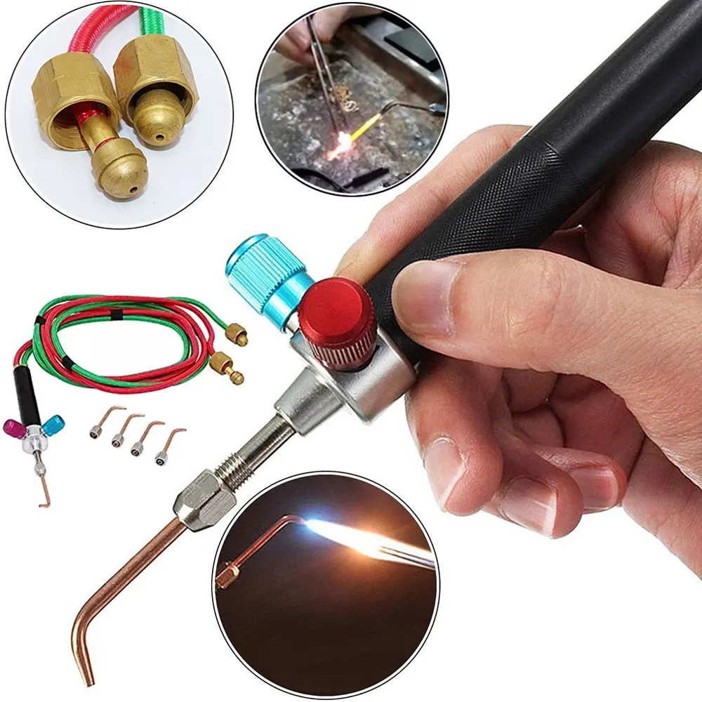 Jewelry Making Torch - เครื่องประดับขนาดเล็กหัวเชื่อมแก๊สขนาดเล็กชุดเชื่อมไฟฉายขนาดเล็ก5หัวฉีดหลากสี