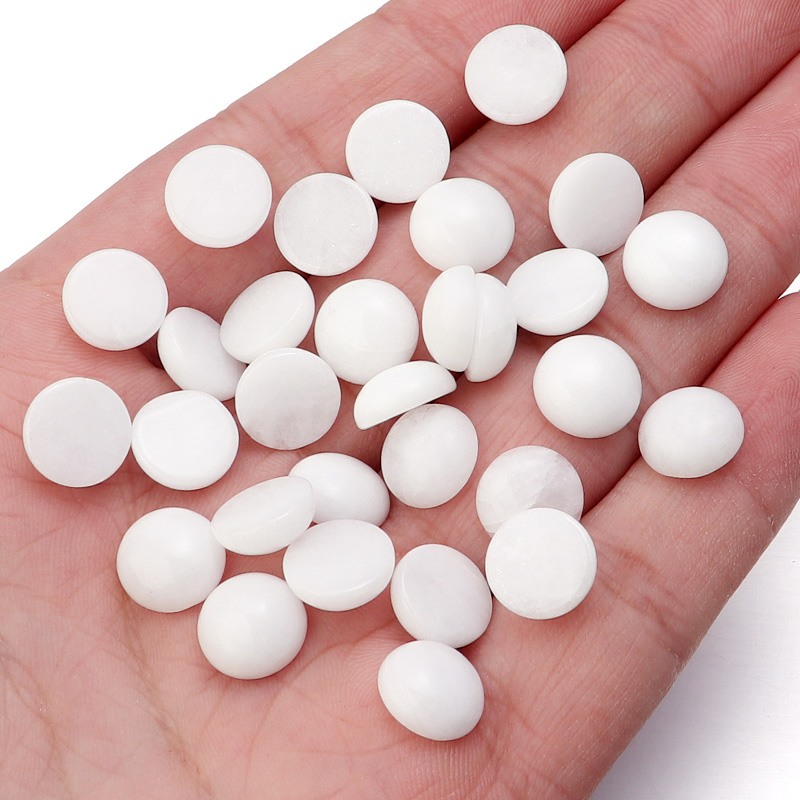 Dc 5-10ชิ้น/ล็อตสีขาวหยกหินธรร - Jewelry Making Dc บทวิจารณ์และราคา