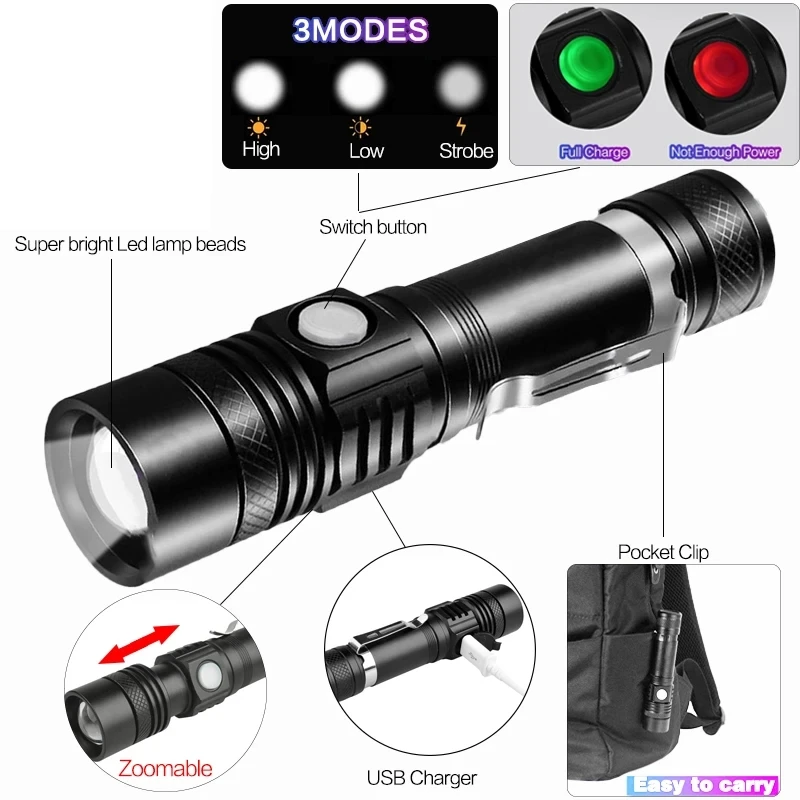 ไฟฉาย LED กำลังสูงซูมได้ไฟฉายแ - Jewelry Making Torch บทวิจารณ์และราคา