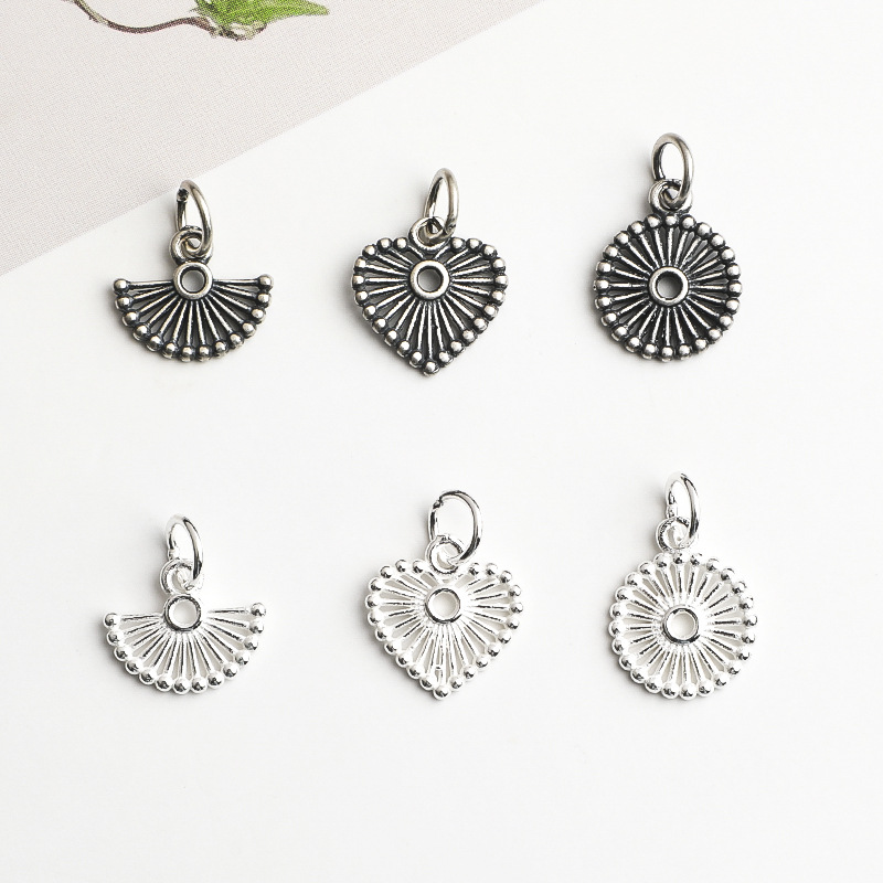 จี้เงิน 925 รูปหัวใจกลวงทรงพัด - Jewelry Making In La บทวิจารณ์และราคา