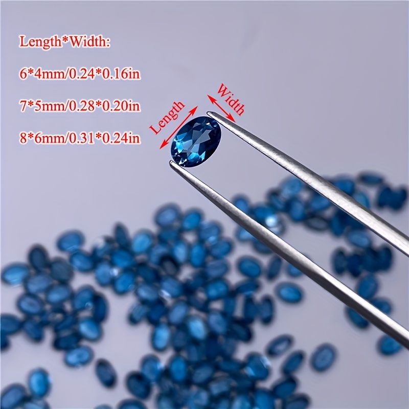 1ชิ้นธรรมชาติลอนดอนบลูโทพาส-รู - Jewelry Making London บทวิจารณ์และราคา